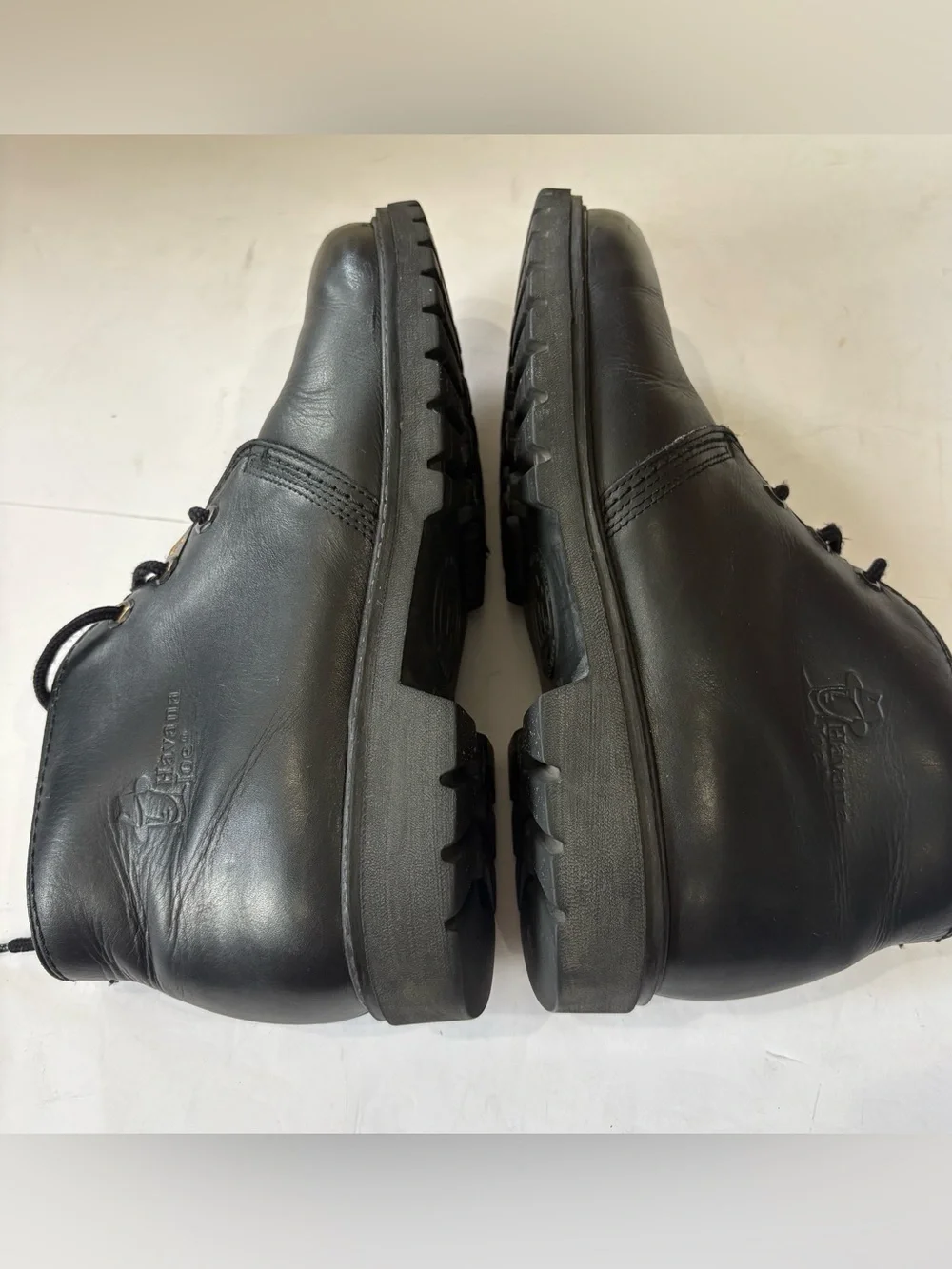 Havana Joe Mens 43 Black Leather Chukka Boots Lace Up Made in Spain